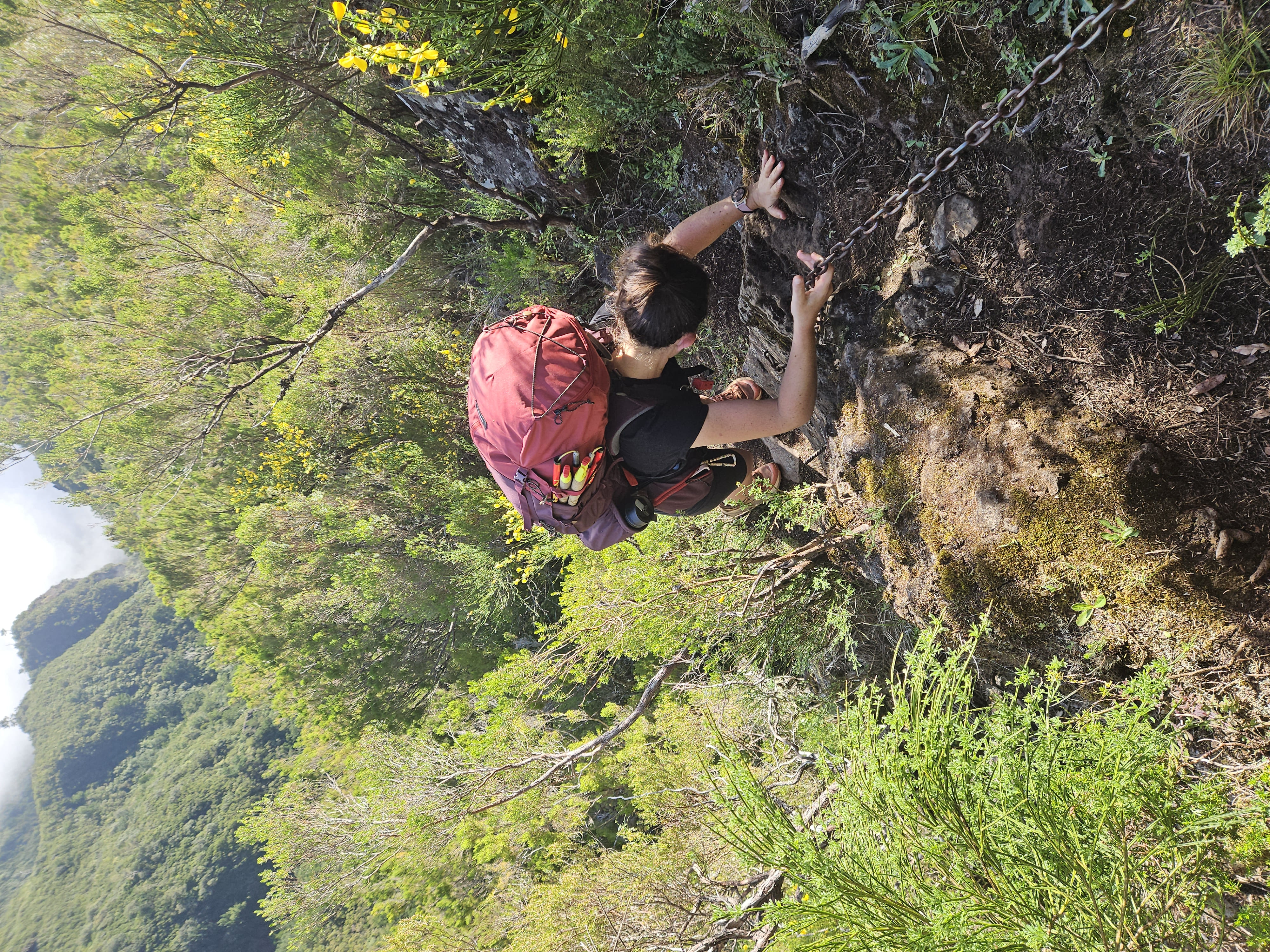 La descente est vraiment raide